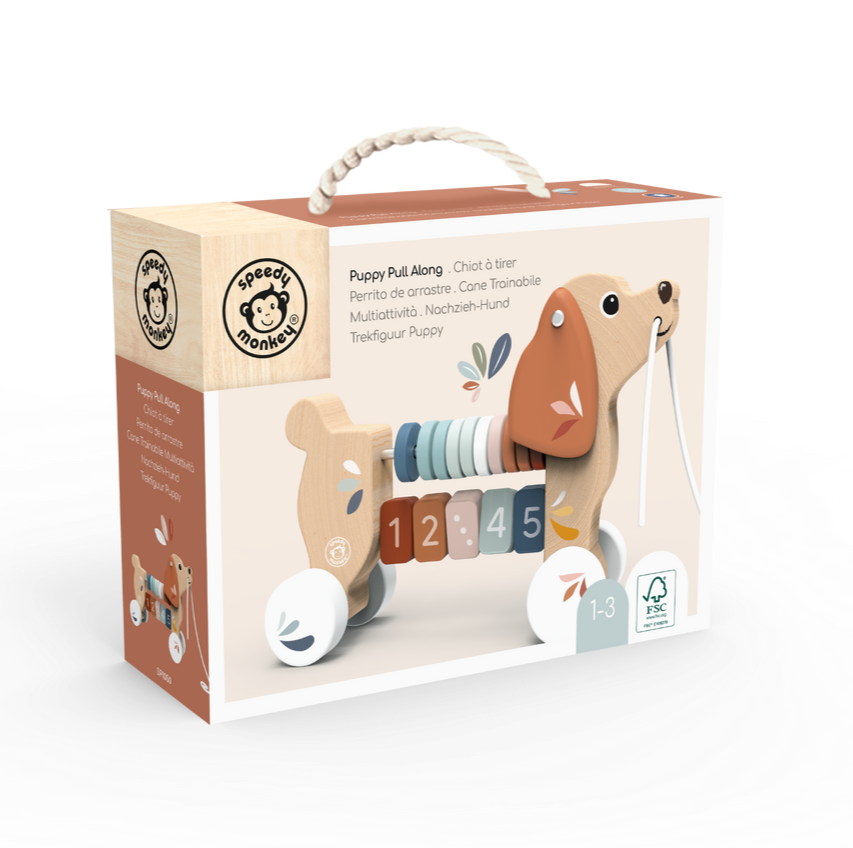 Puppy Pull Along Spotty Dot Toys
