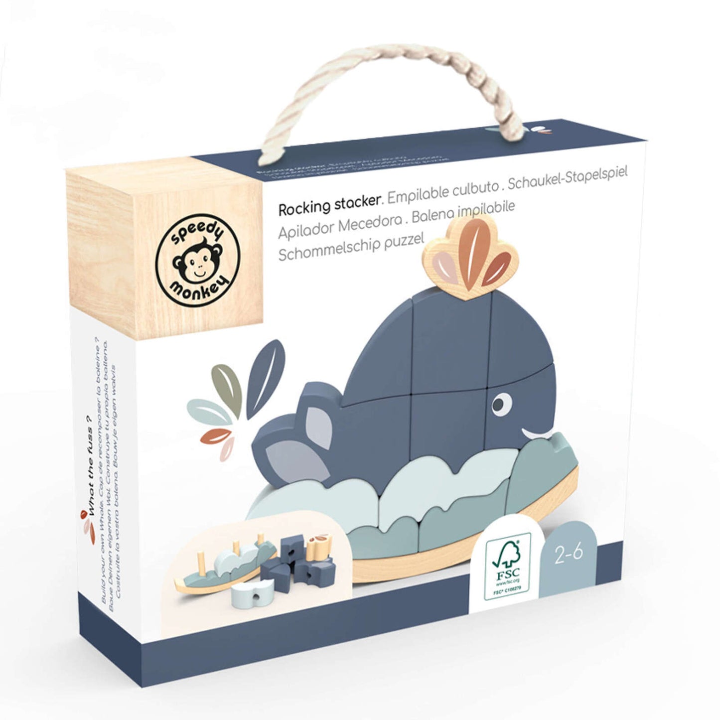 Rocking Stacking Whale - Spotty Dot Toys
