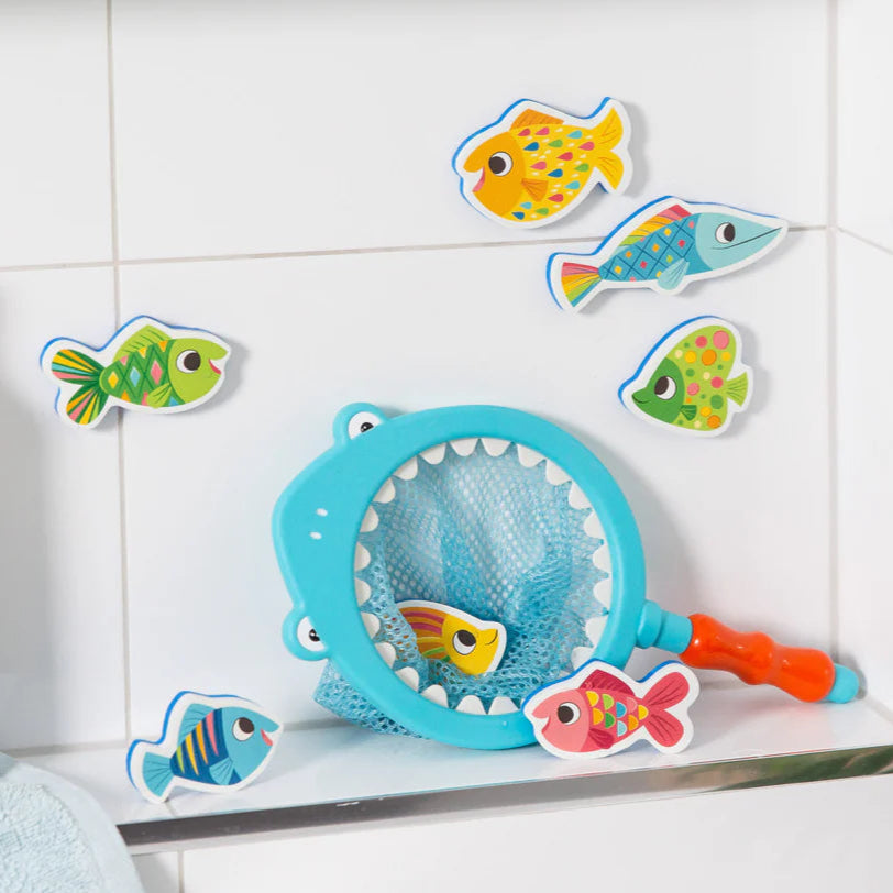 Shark Chasey Catch a Fish Bath Toy Water Play Spotty Dot Kids