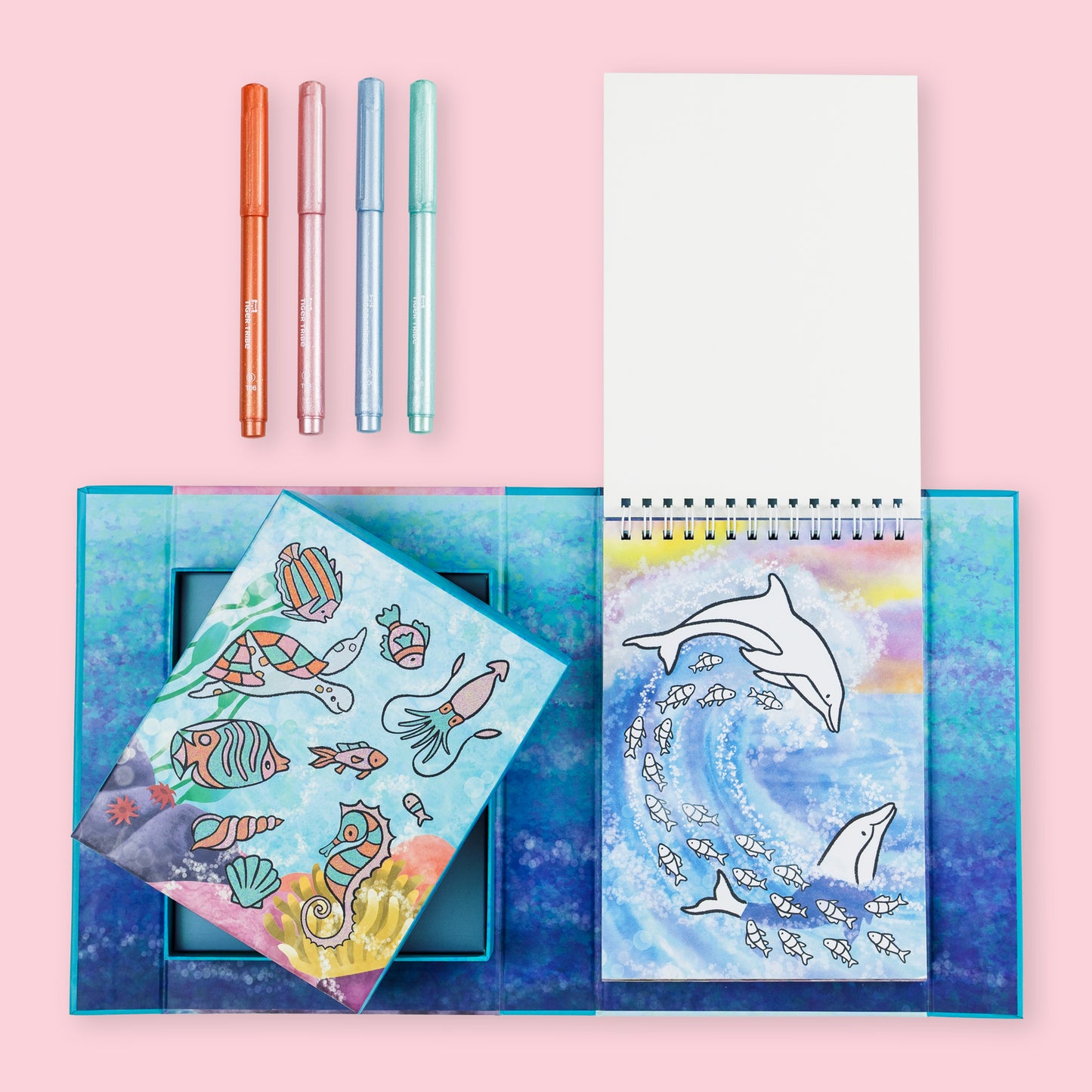 Shimmer Colouring Set - Sea Life - Spotty Dot Toys