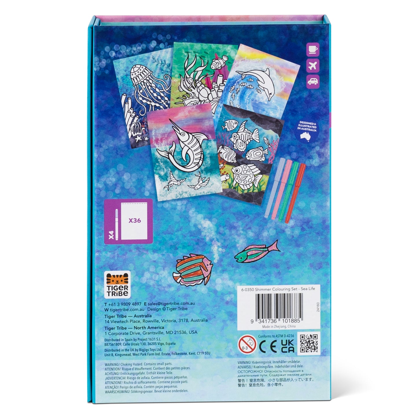 Shimmer Colouring Set - Sea Life - Spotty Dot Toys