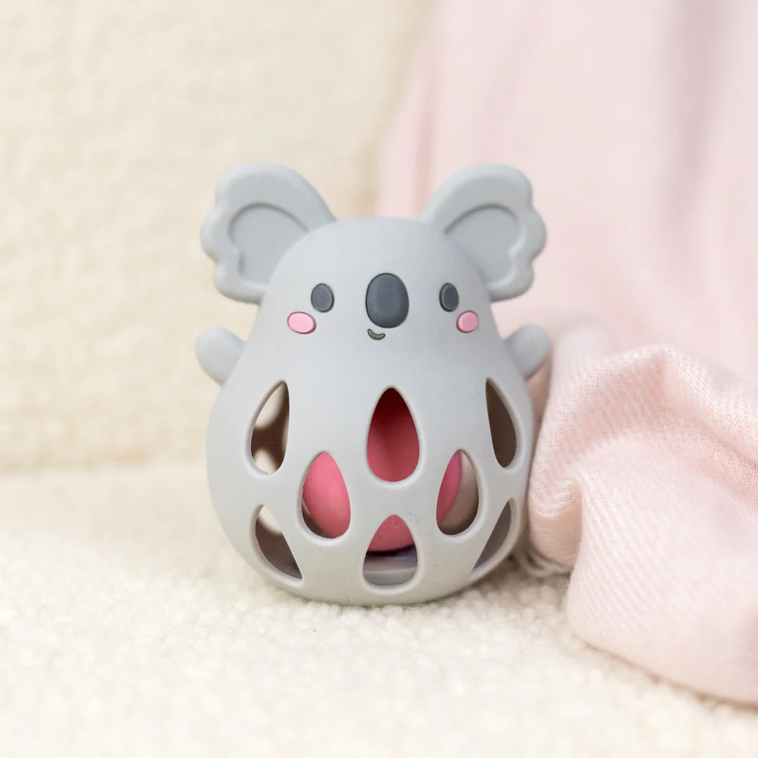 Silicone Koala Rattle Toy Spotty Dot Baby