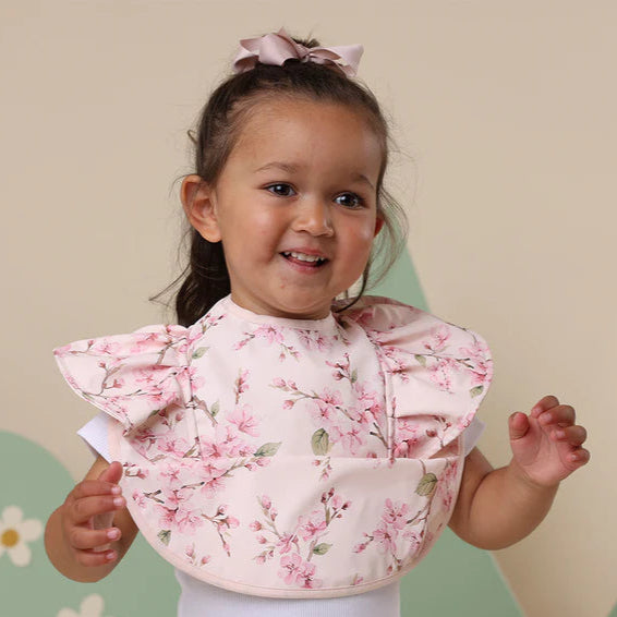 Snuggle Bib Frill Cherry Blossom Spotty Dot Baby