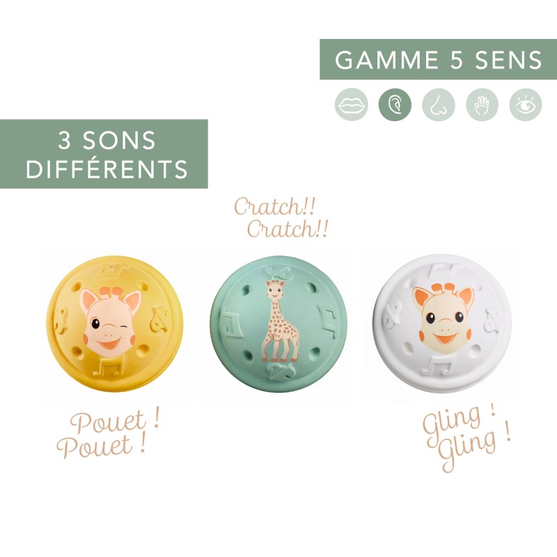 3 Musical Balls - Sophie la Girafe - Spotty Dot Baby