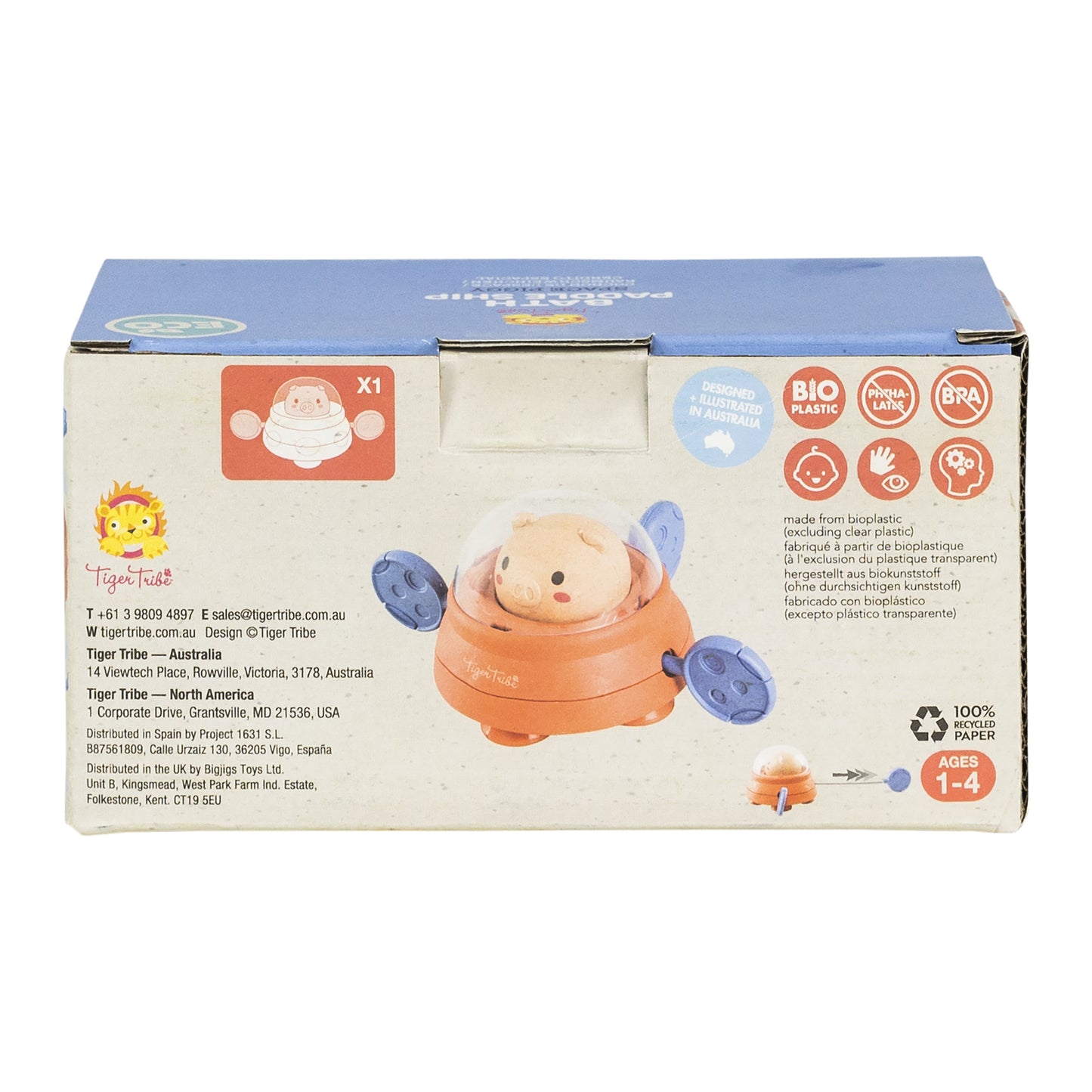 Space Piggy - Bath Paddle Ship - Spotty Dot Toys AU