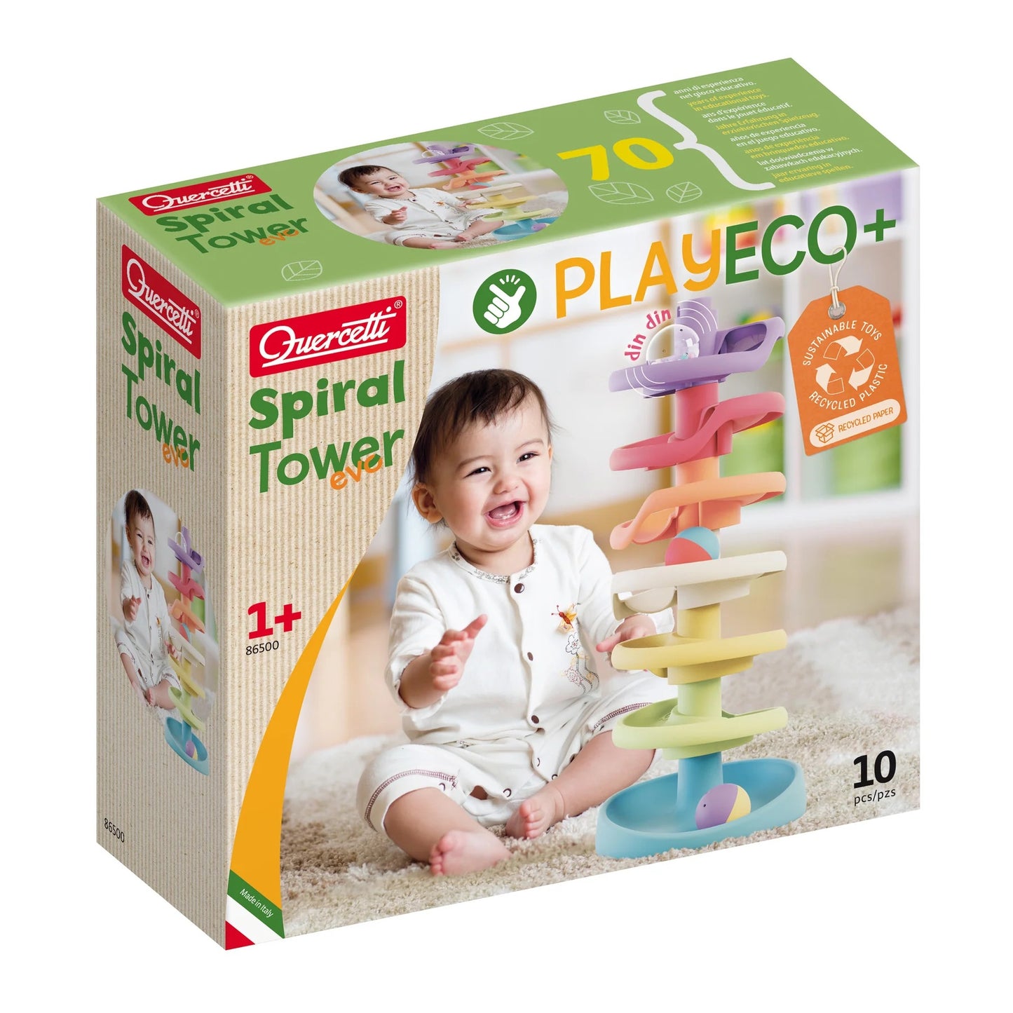 Spiral Tower Eco Play Spotty Dot Toys