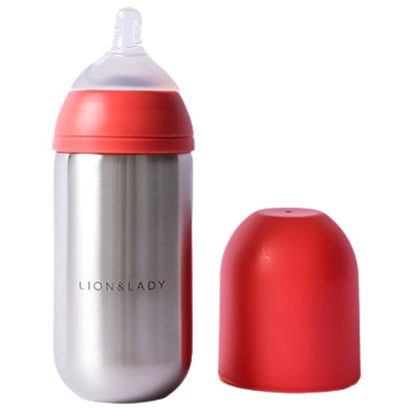 Stainless Steel Baby Bottle Fuchsia Pink Spotty Dot Child