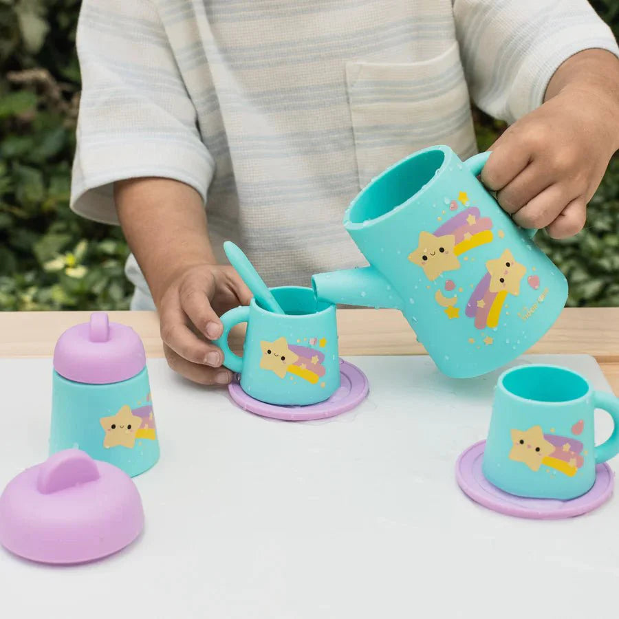 Starlight Party Silicone Kids Tea Set Spotty Dot Toys