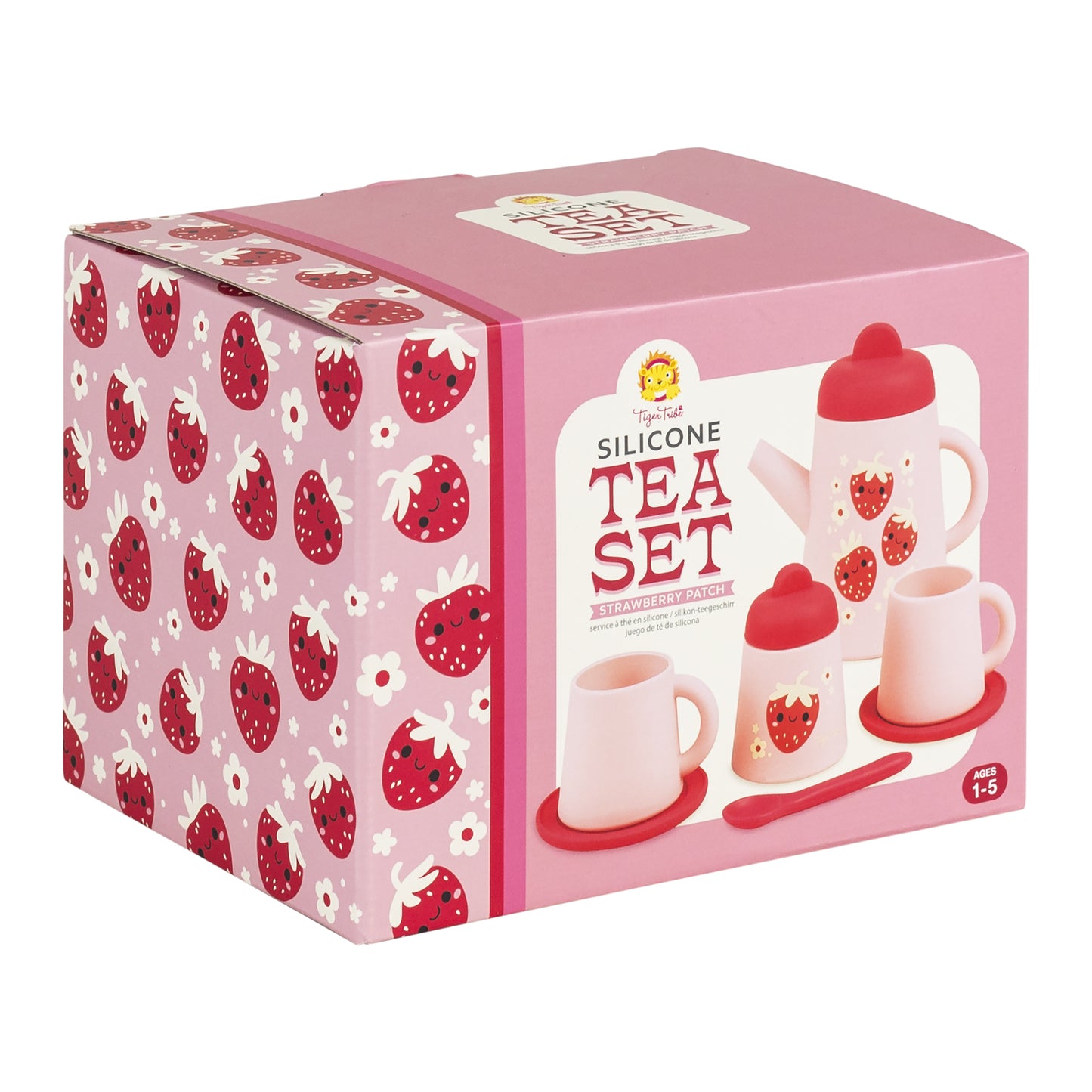 Silicone Tea Set - Strawberry Patch - Spotty Dot Toys AU