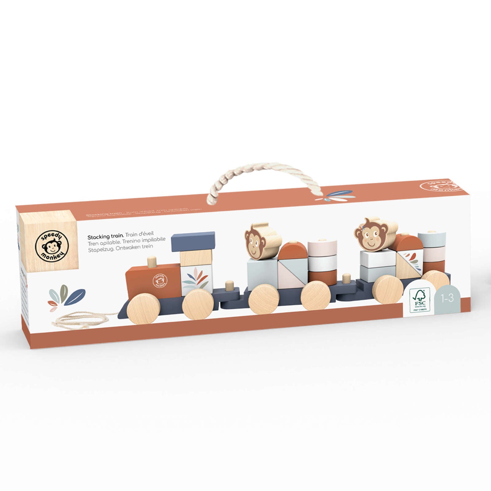 Wooden Stacking Train - Spotty Dot Toys