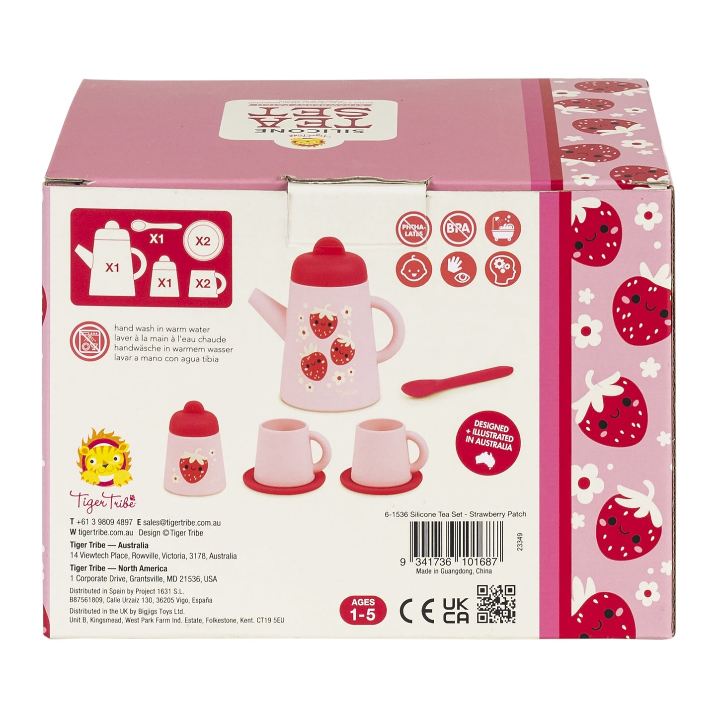 Silicone Tea Set Strawberry Patch Spotty Dot Toys