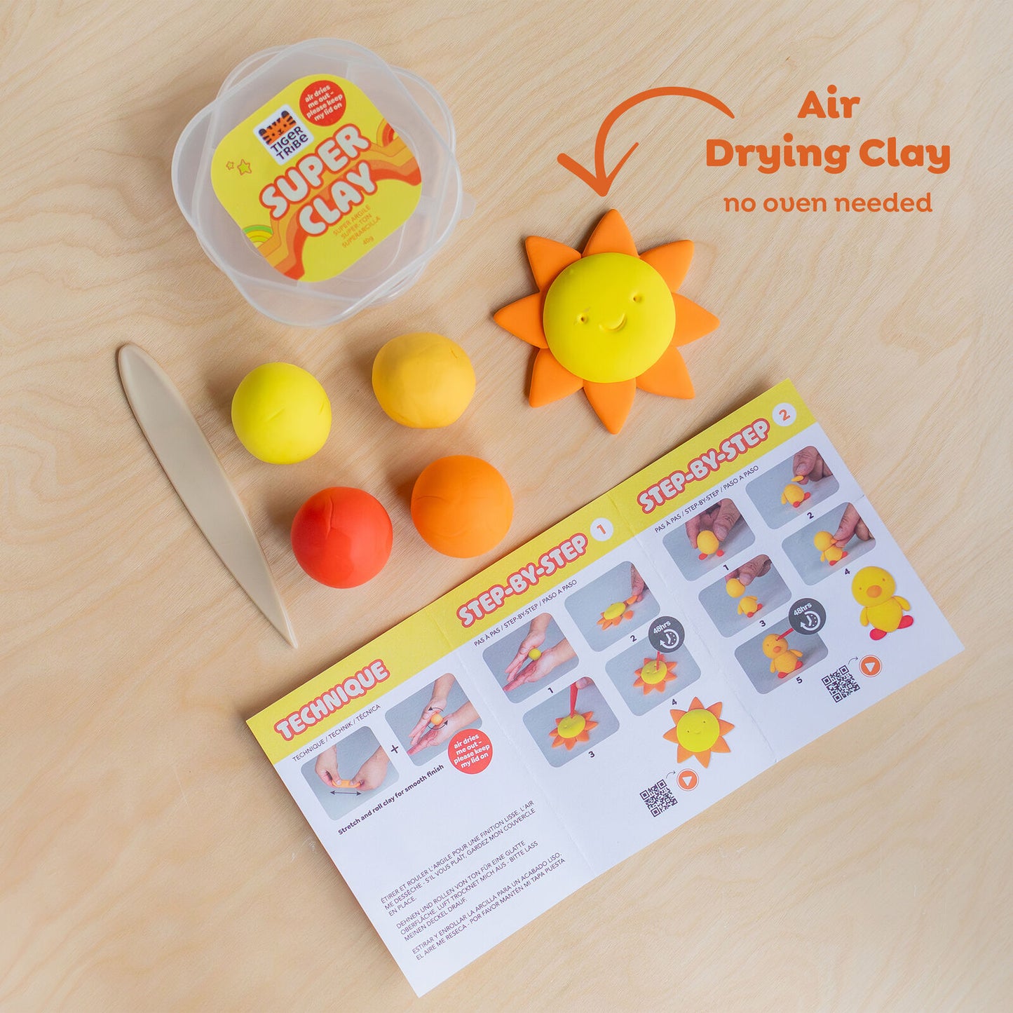 Super Air Dry Clay Sunrise Instructions Spotty Dot Toys