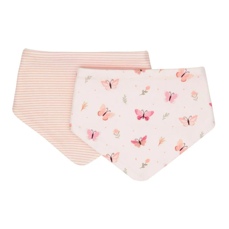 Sweet Butterfly Bandana Bib 2 pack Spotty Dot Baby