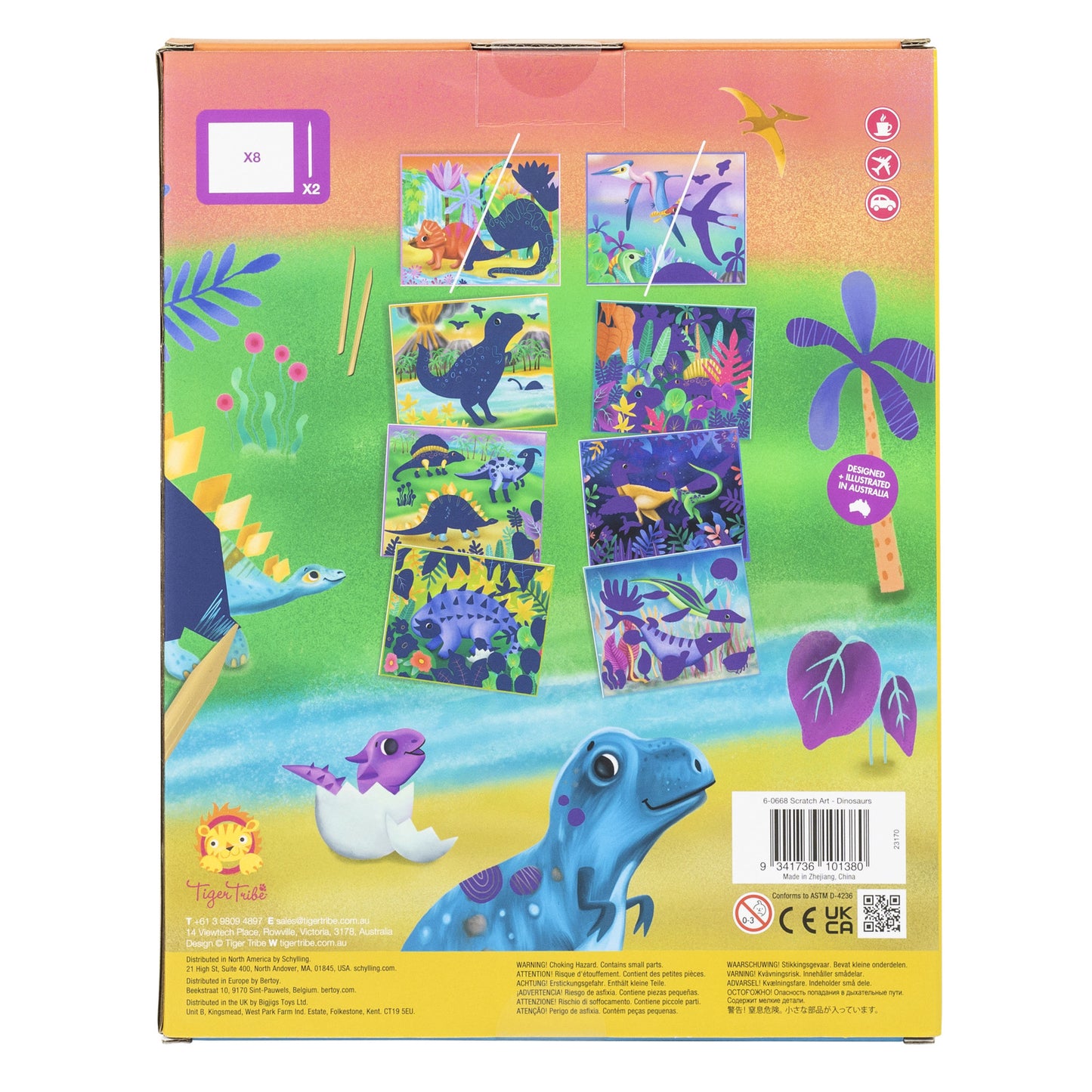 Tiger Tribe Scratch Art Dinosaurs - Spotty Dot
