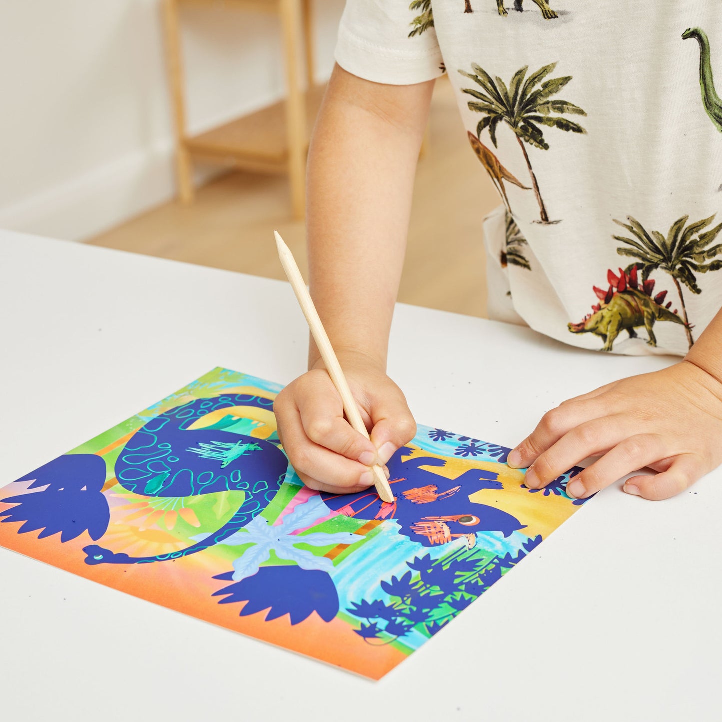 Tiger Tribe Scratch Art Dinosaurs - Spotty Dot