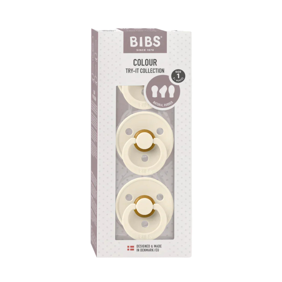 Try It Collection BIBS Ivory Round Anatomical Symmetrical Pack of 3