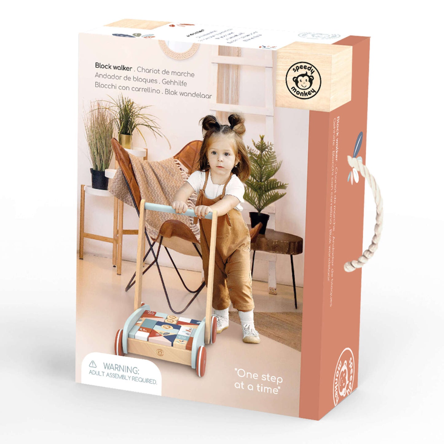 Wooden Block Walker - Spotty Dot AU