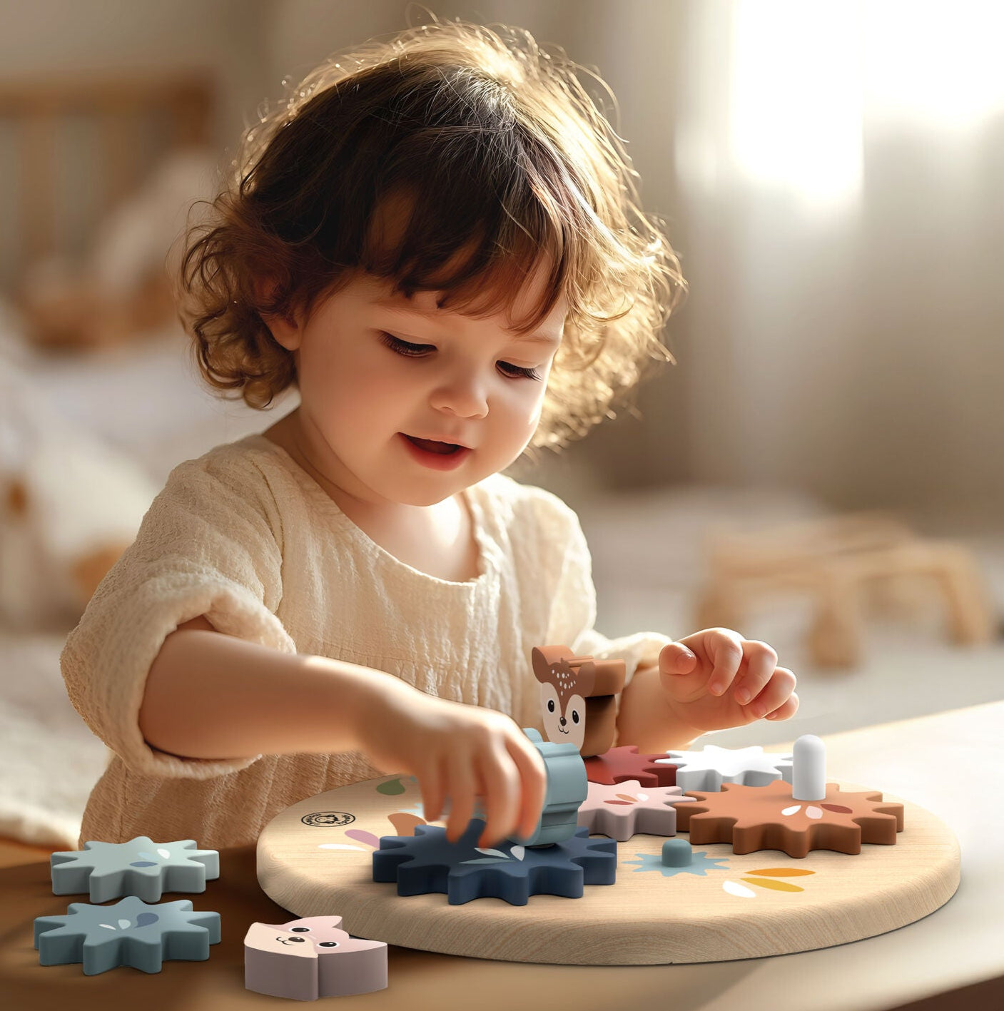Wooden Gear Toy Spotty Dot Toys