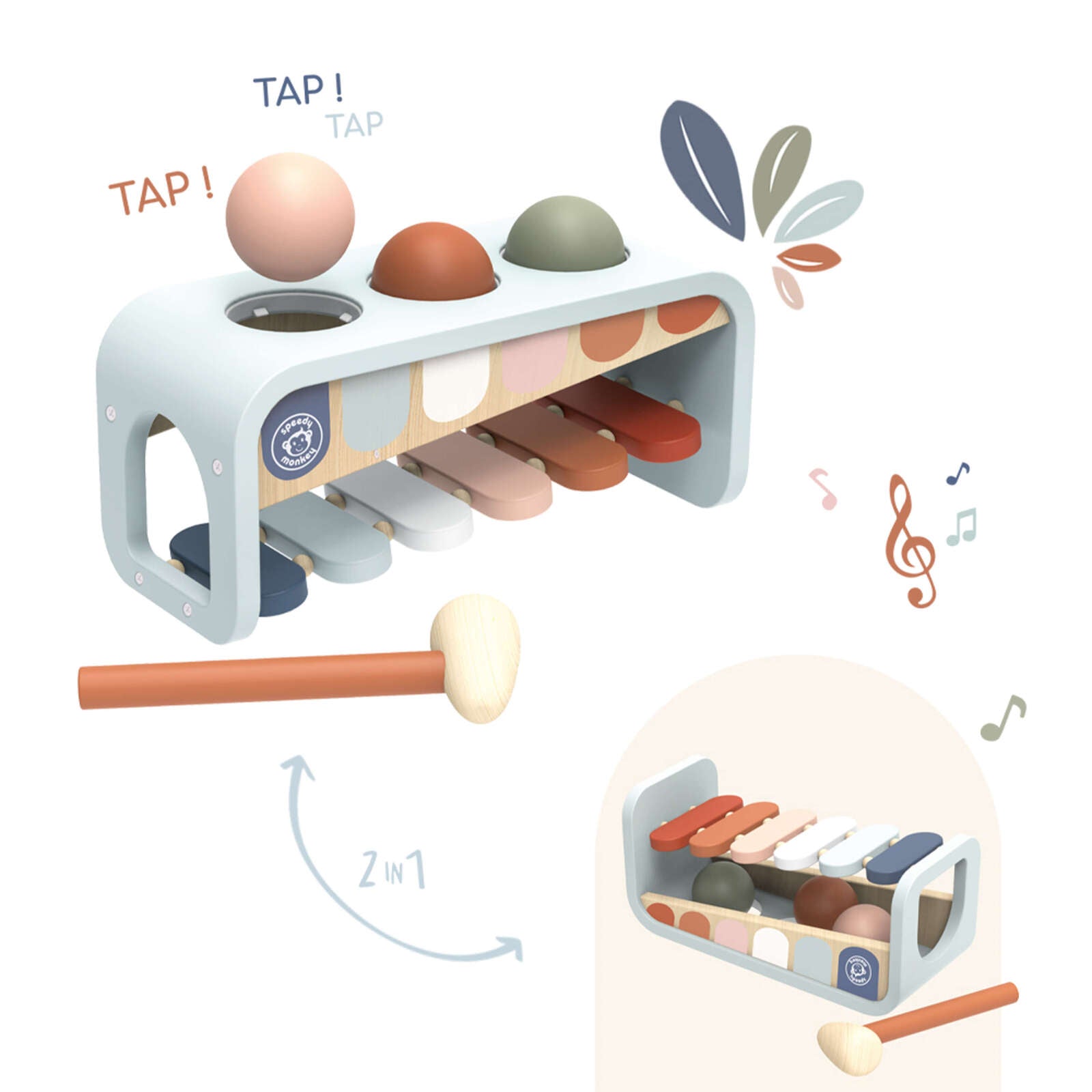 Xylo Bench - Tap Tap Xylophone - Spotty Dot Toys