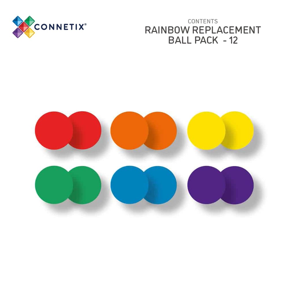 12 Pack Extra Balls for Ball Run Rainbow - 3+