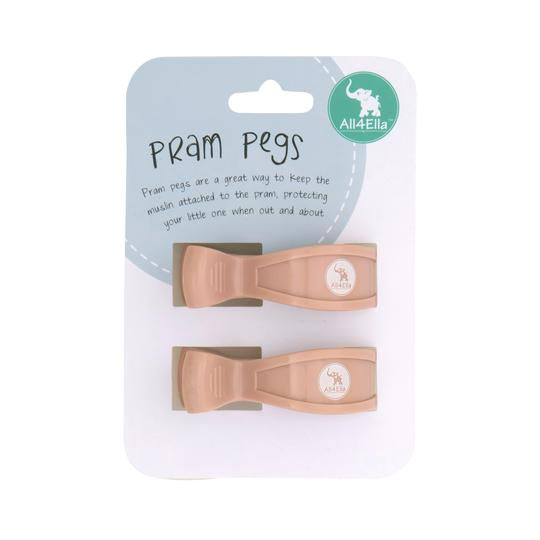 Peach - Pram Pegs - Spotty Dot AU