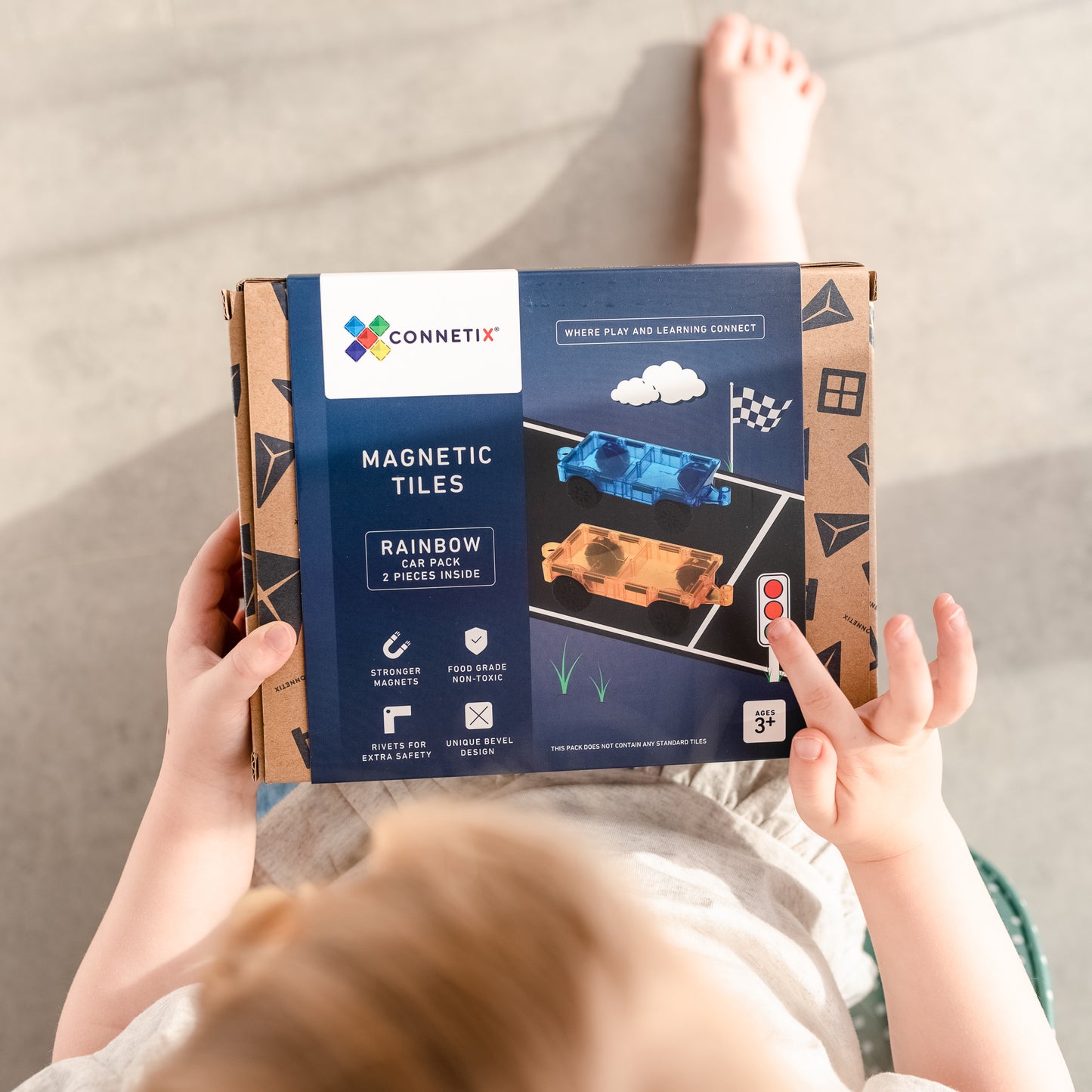 2 Piece Car Pack - Connetix Magnetic Tiles
