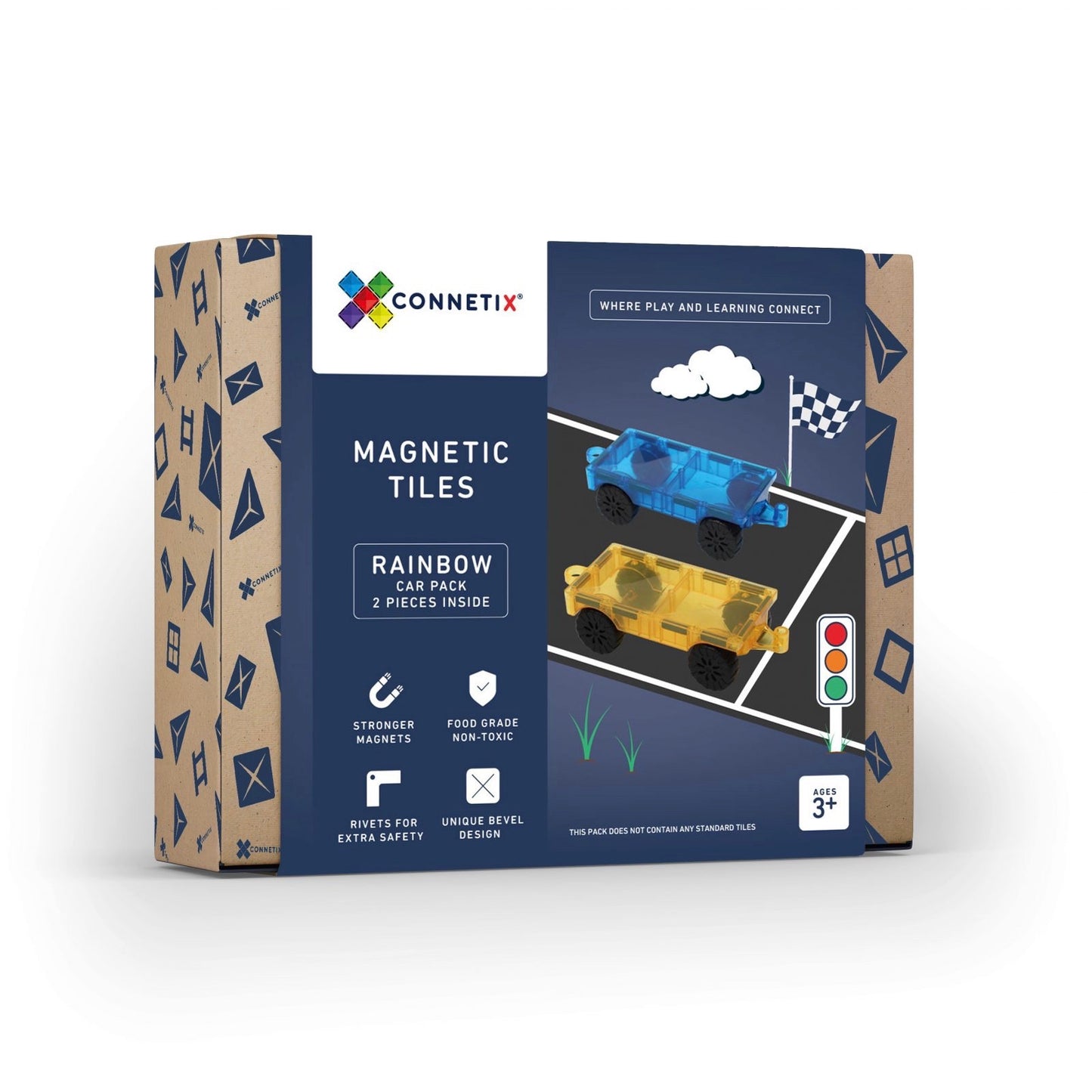 2 Piece Car Pack - Connetix Magnetic Tiles
