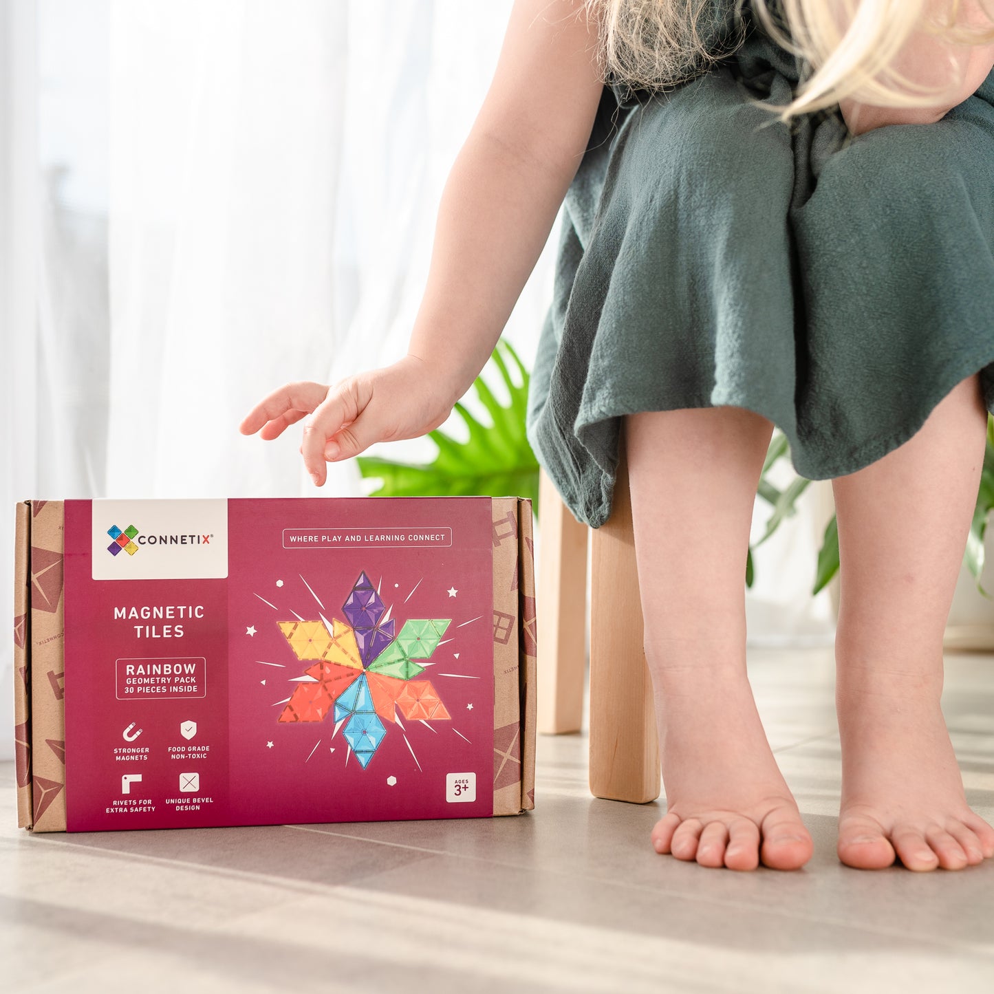 30 Piece Geometry Pack - Connetix Magnetic Tiles