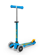 Load image into Gallery viewer, Mini Micro Deluxe LED 3 Wheel Scooter - Ocean Blue - Spotty Dot AU
