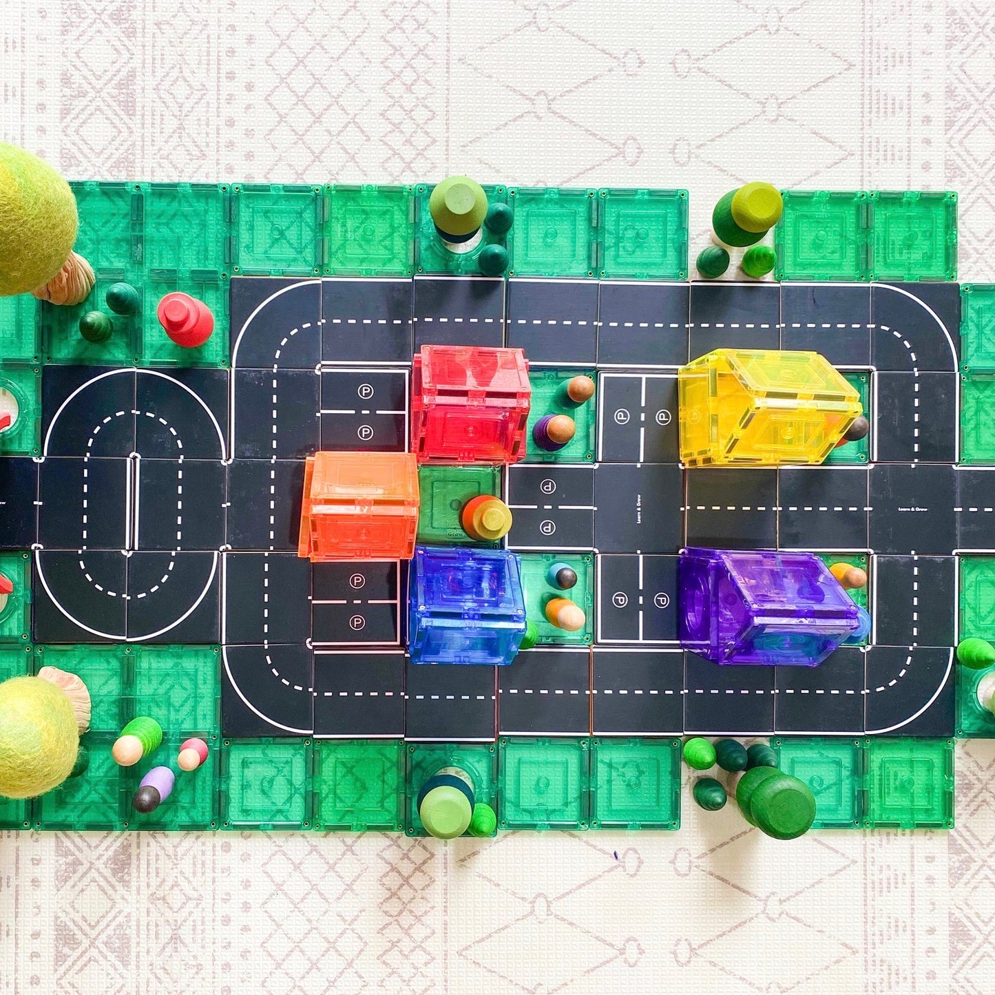 Magnetic Tile Topper Road Pack - Spotty Dot AU