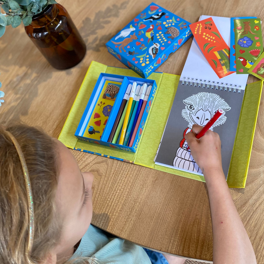 Aussie Animals Colouring Set - Spotty Dot AU