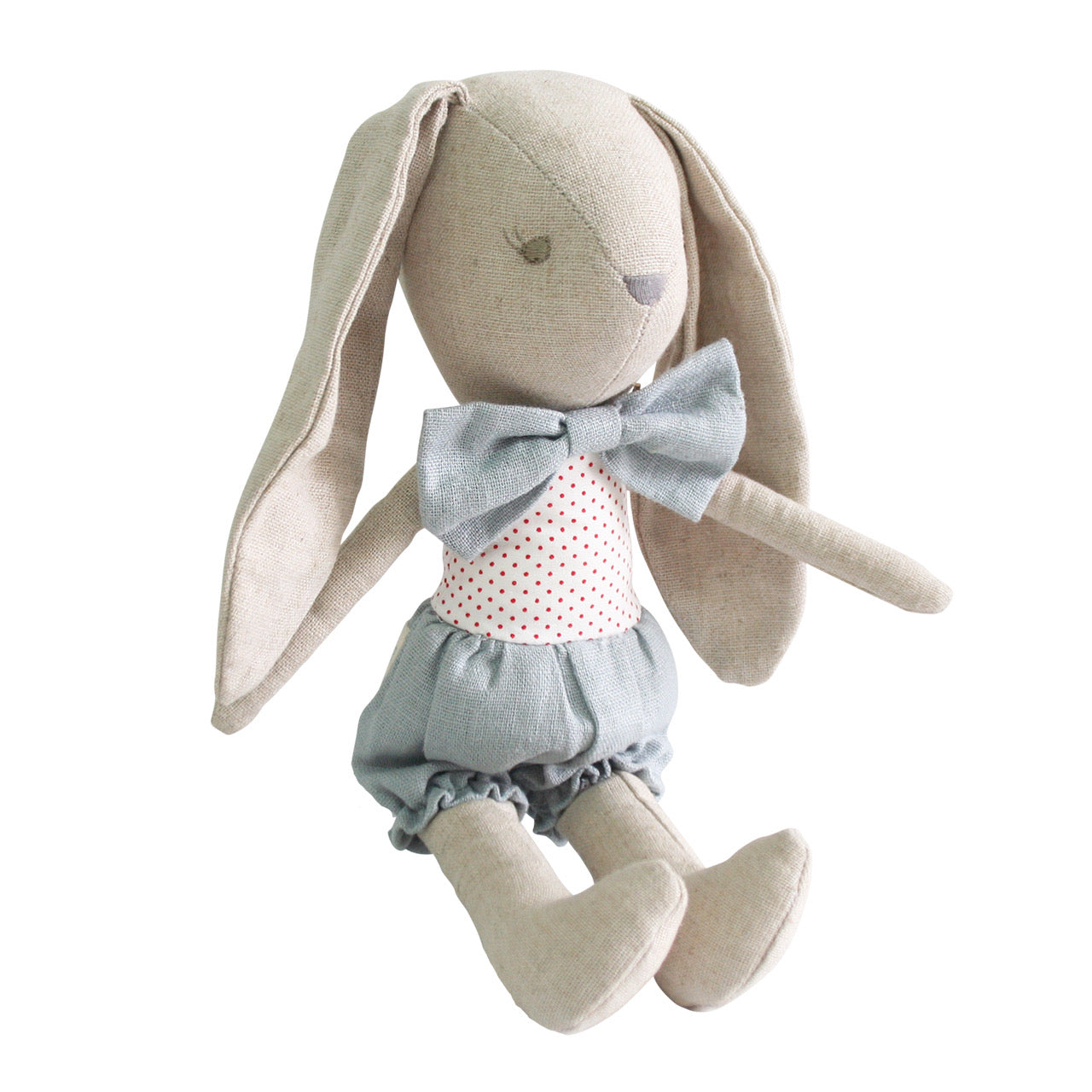 Baby Boy Bunny - Grey Red - Spotty Dot
