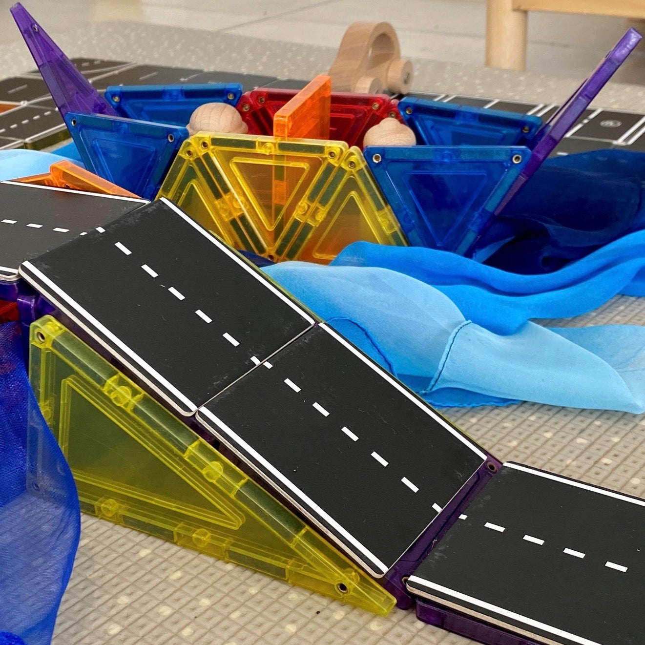 Magnetic Tile Topper Road Pack - Spotty Dot AU
