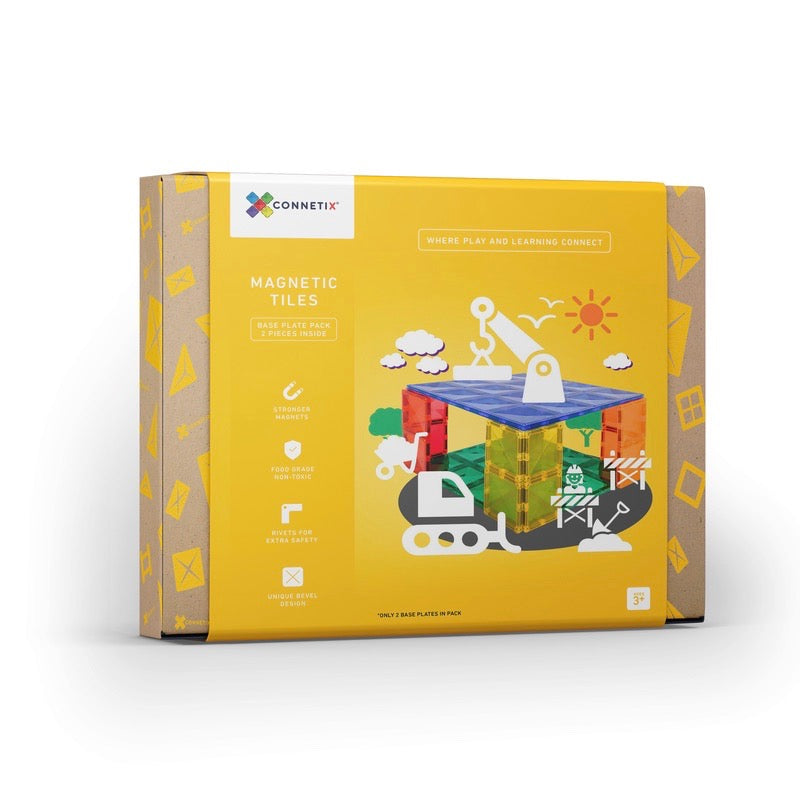 Connetix Magnetic Tiles - 2 Piece Base Plate Pack