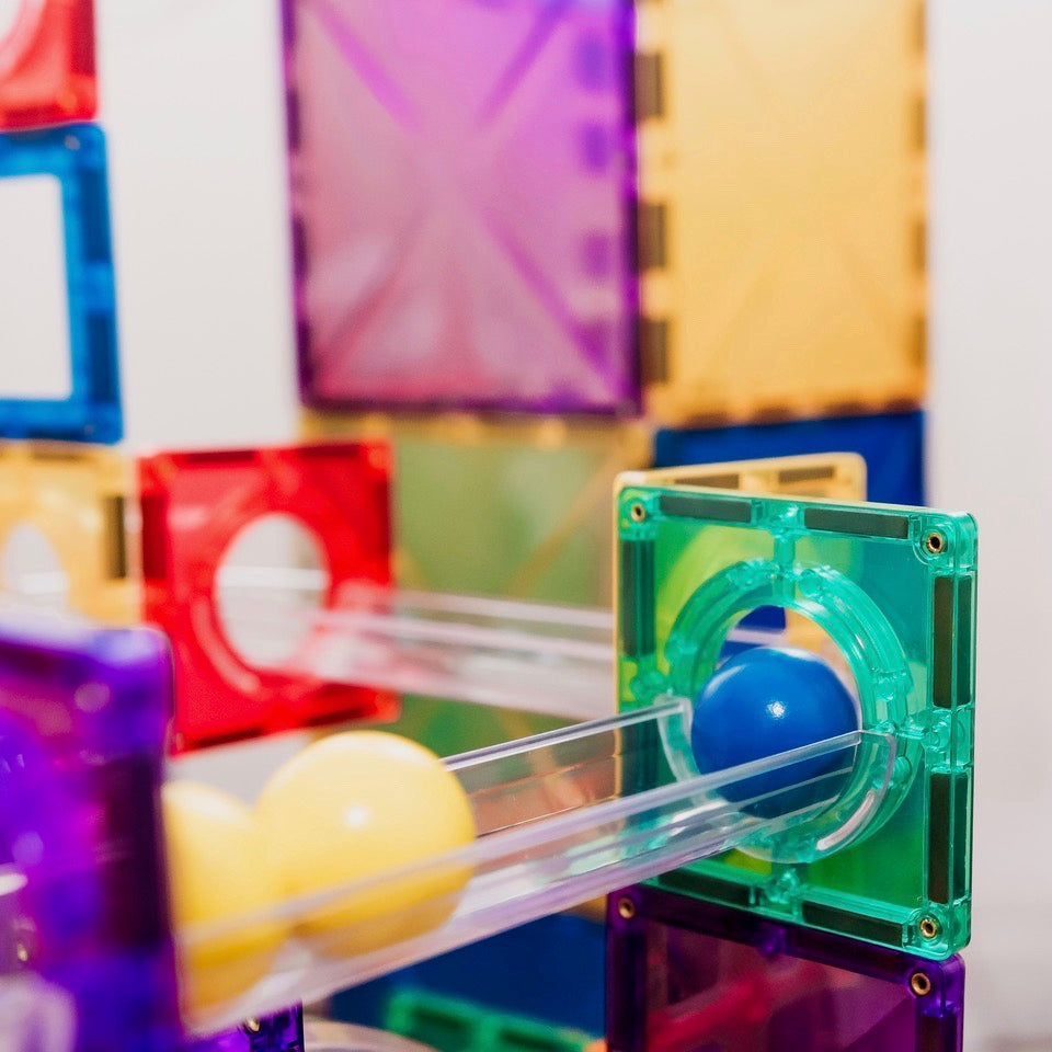 Connetix - Magnetic Tiles - 92 Piece - Ball Run Pack