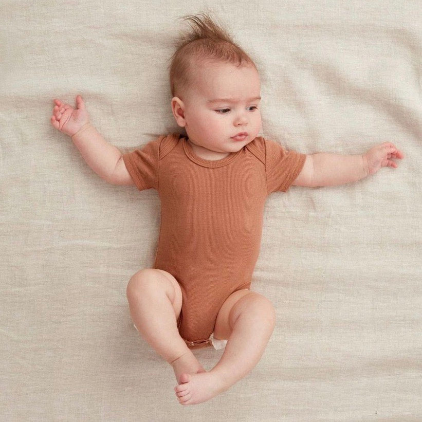 Chestnut Bodywear Short Sleeve Bodysuit - Spotty Dot AU