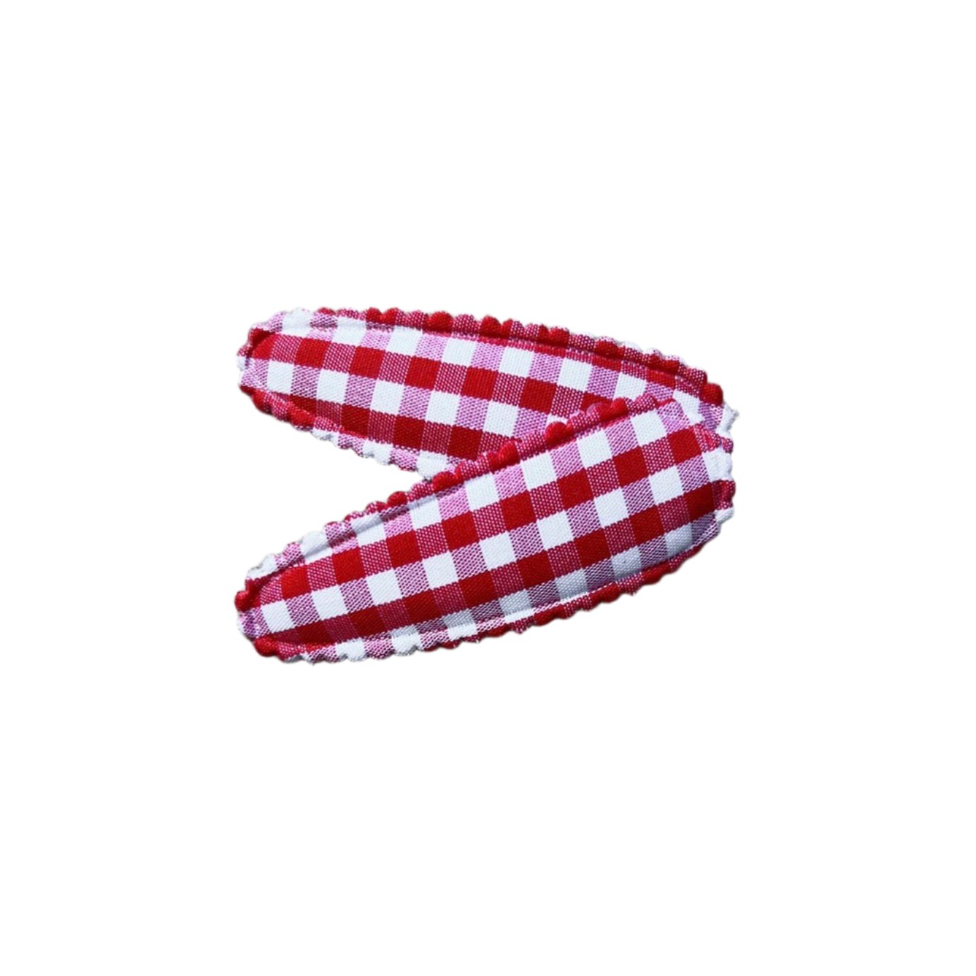 Red Gingham Snap Clips - Spotty Dot AU