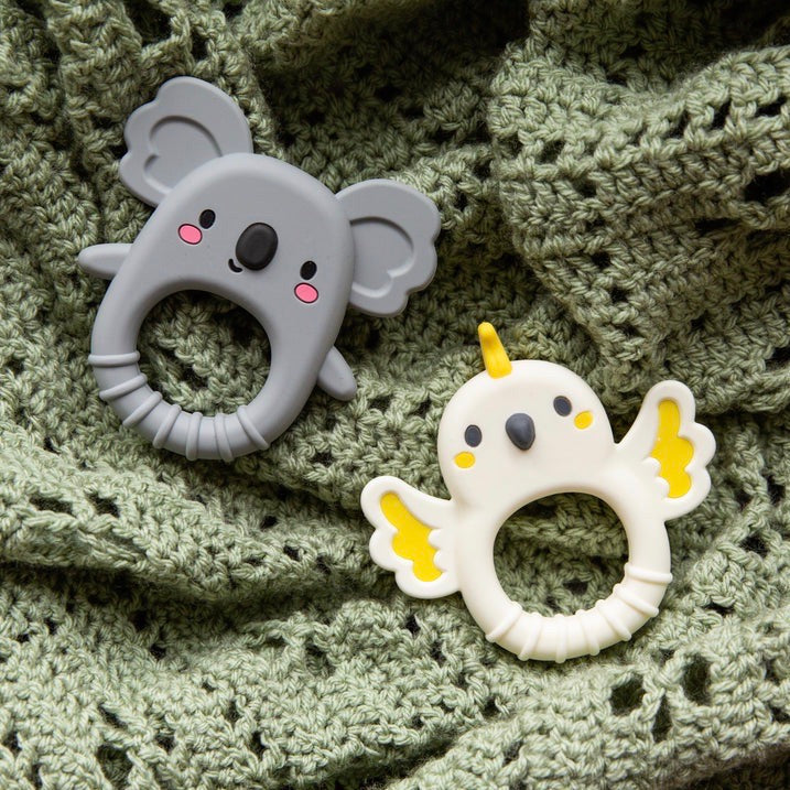 Koala & Cockatoo Silicone Teethers - Spotty Dot AU