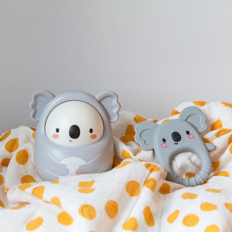 Koala Silicone Teether & Roly Poly - Spotty Dot AU