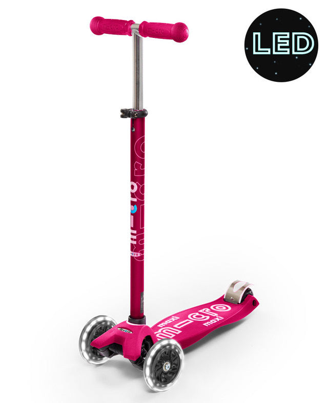 Maxi Micro LED Deluxe Scooter - Pink - Spotty Dot AU
