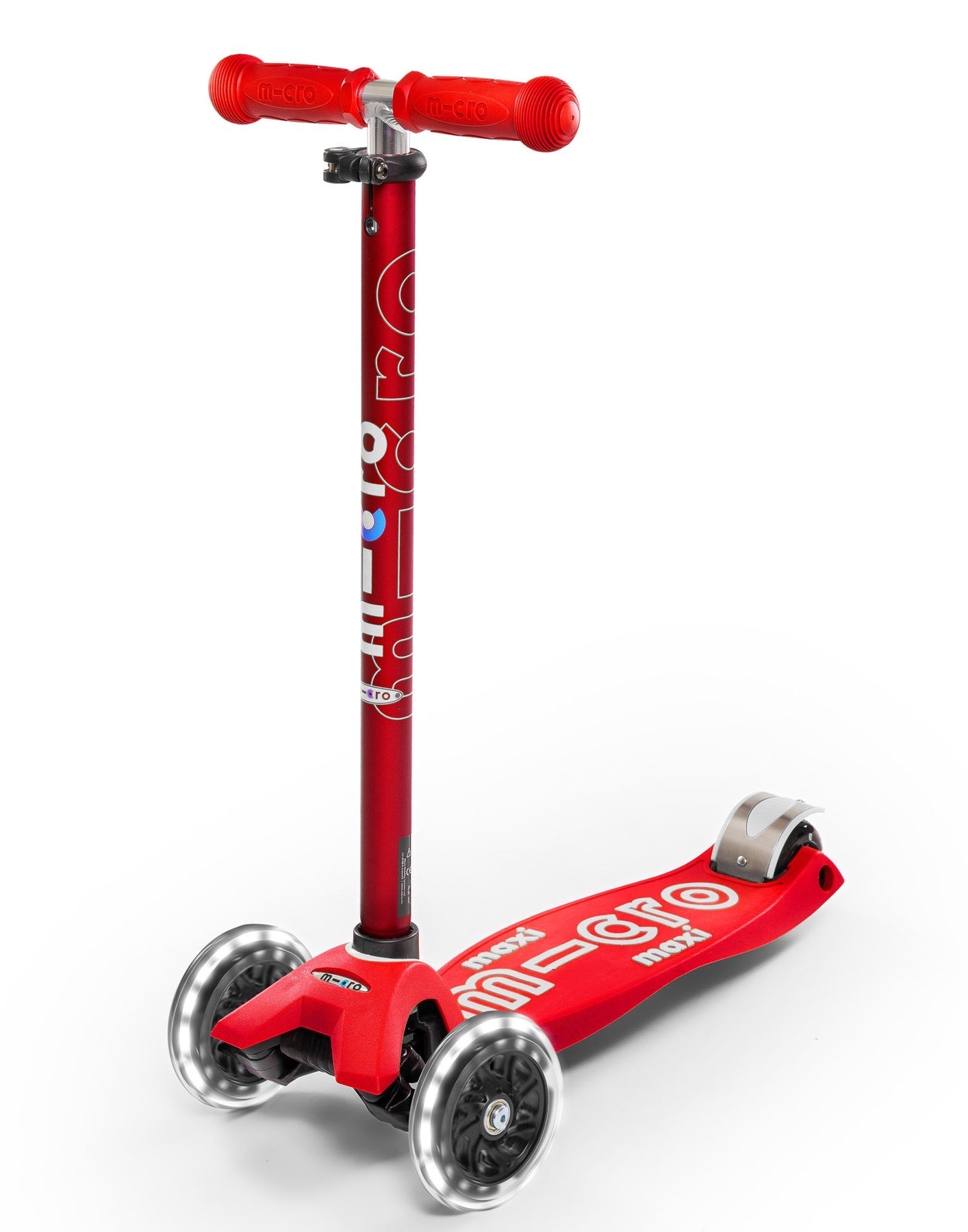 Maxi Micro LED Deluxe Scooter - Red - Spotty Dot AU