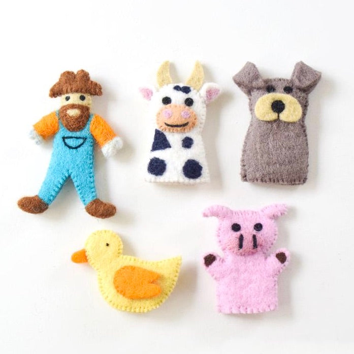Old MacDonald Felt Finger Puppet Set Spotty Dot Toys