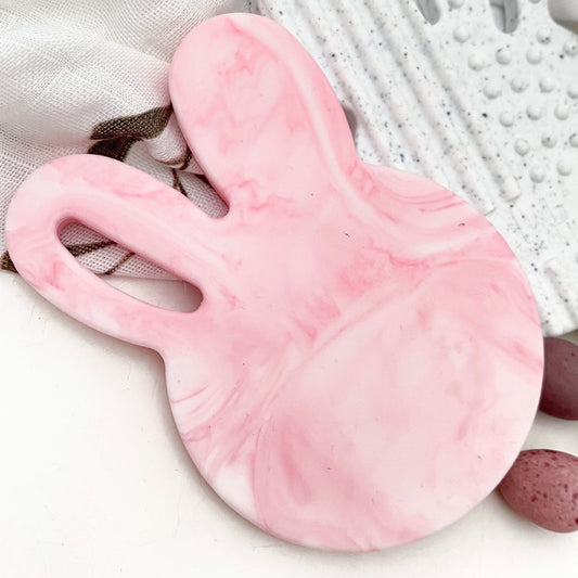 Strawberry Bunny Silicone Teething Disk - Spotty Dot AU