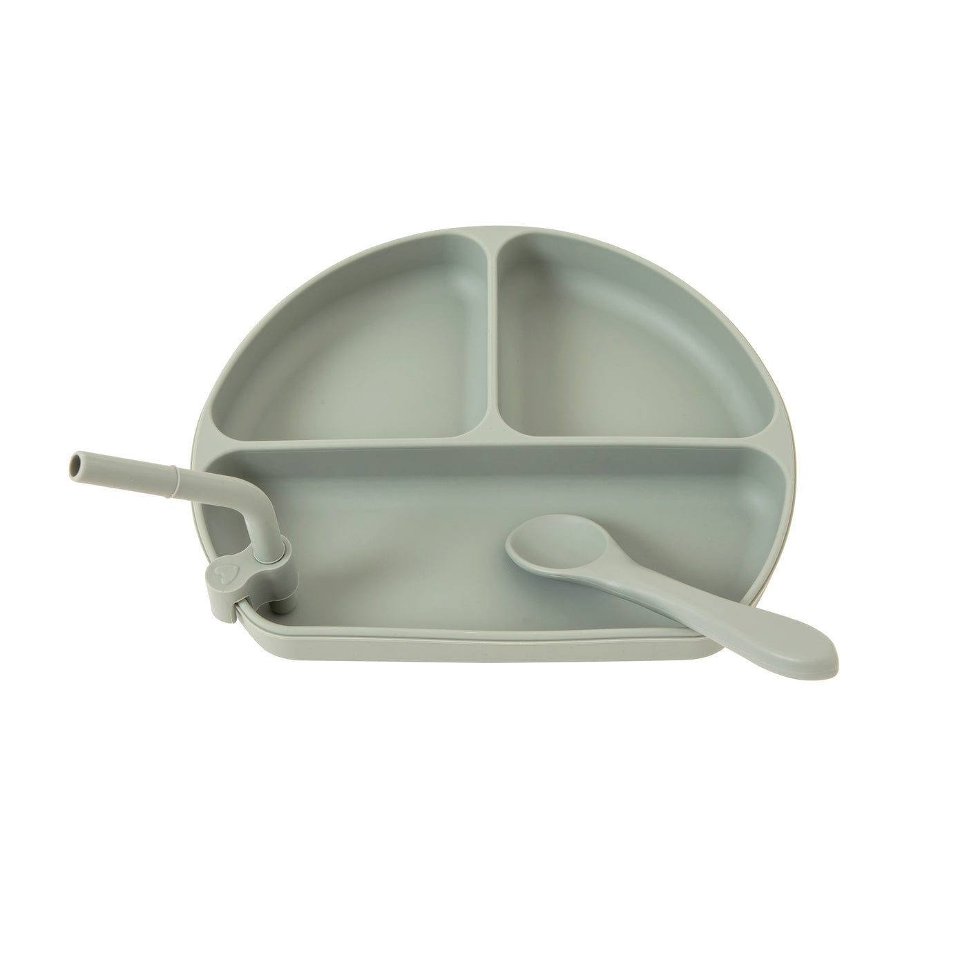 Olive Silicone Divider Plate set - Spotty Dot AU