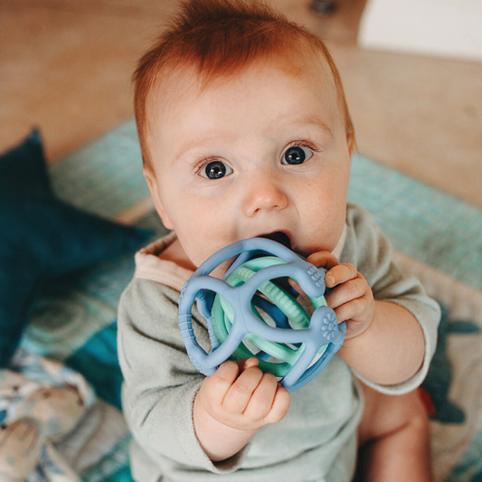 Sensory Ball Soft Blue Mint Spotty Dot Toys