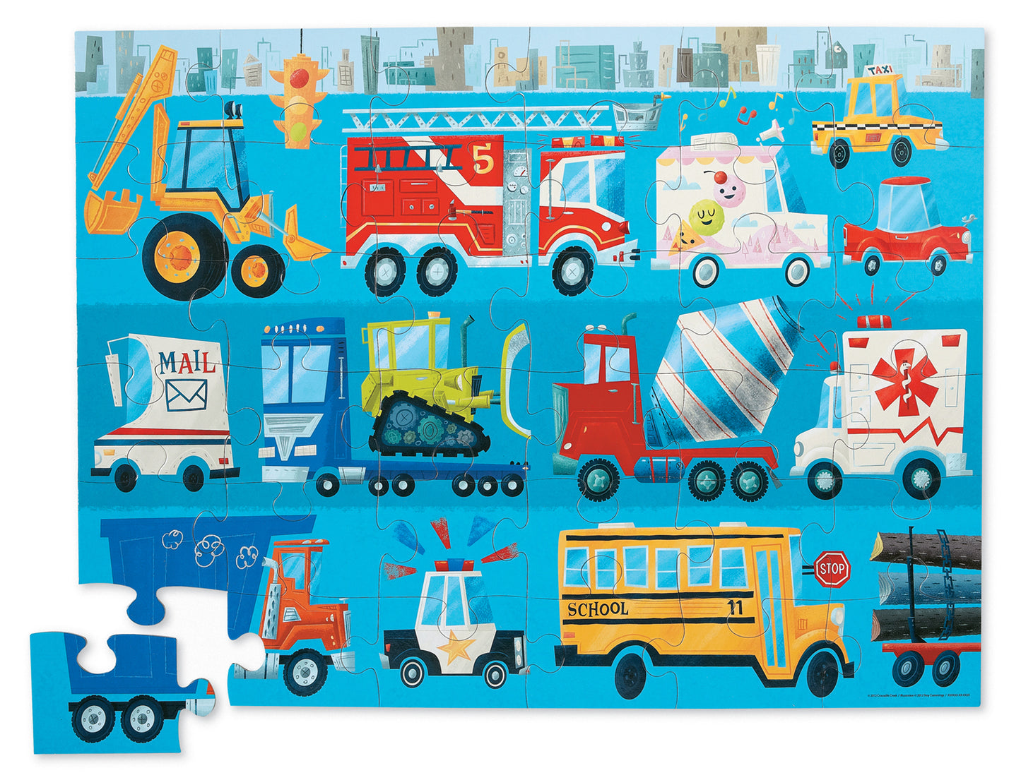 Crocodile Creek Vehicles 36 piece Classic Floor Puzzle