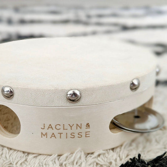 Wooden Tamborine Drum - Spotty Dot AU