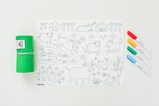 On the Farm Silicone Scribble Mat | Spotty Dot AU