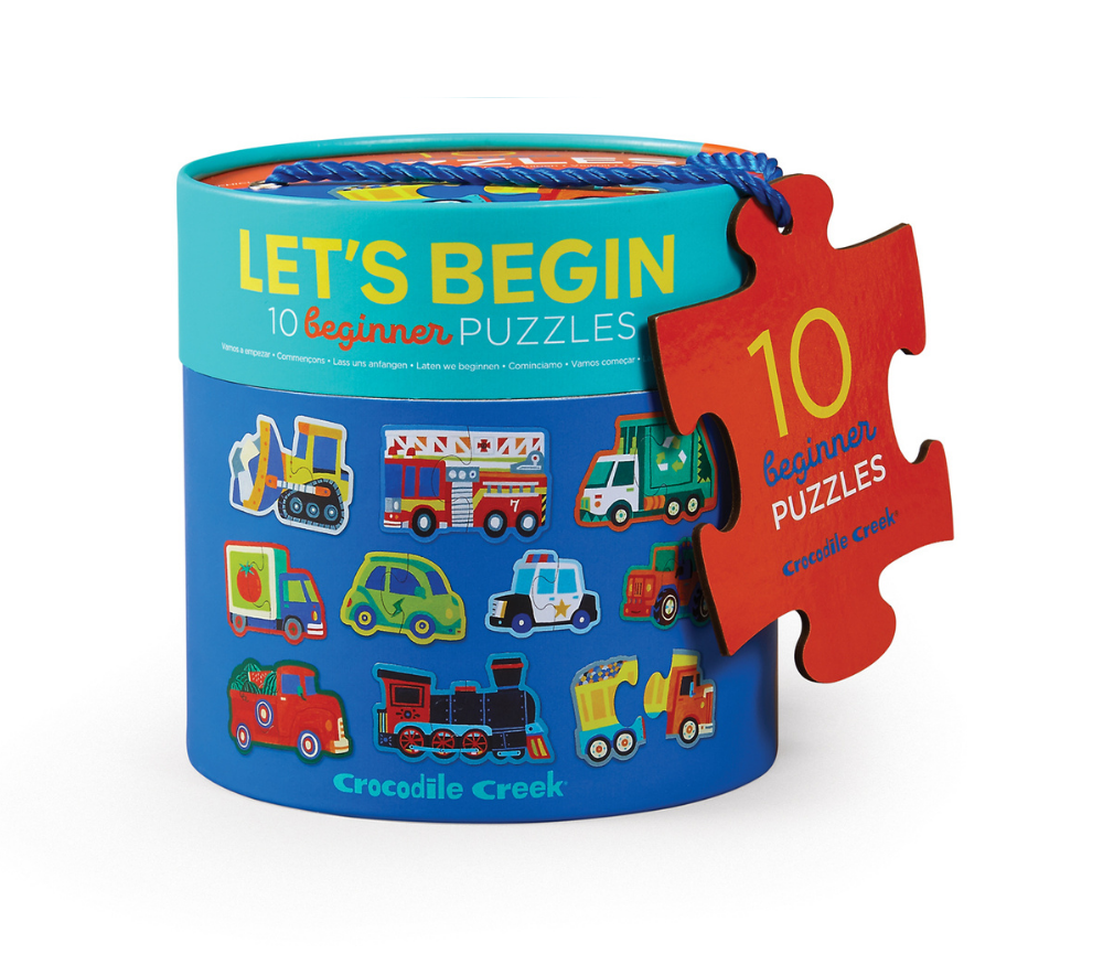Crocodile Creek - Let's Begin -2 piece Puzzle- Vehicle