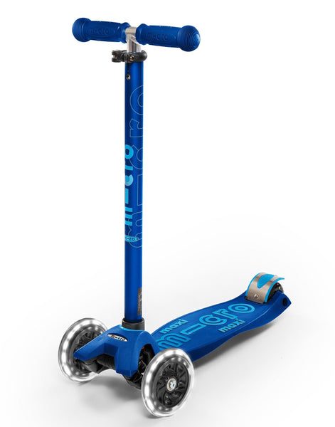 Maxi Micro LED Deluxe Scooter - Blue - Spotty Dot AU